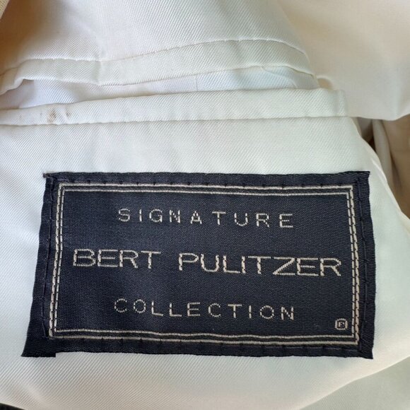 Bert Pulitzer Signature Collection Vintage Mens Yellow Silk Blazer Jacket 46R - Picture 2 of 11